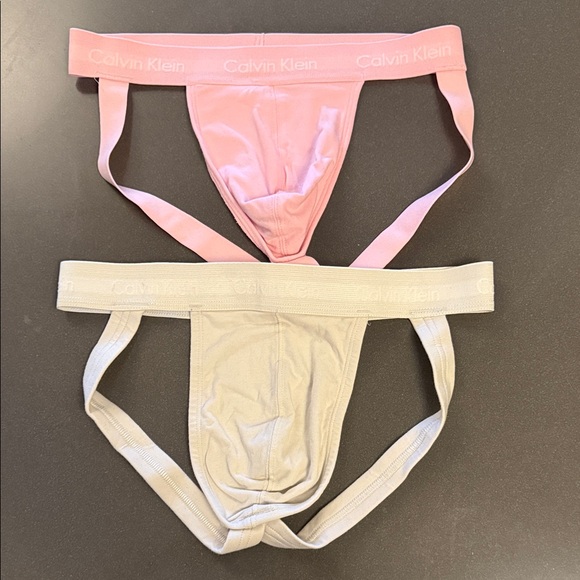 New Calvin Klein Pink and Cream Underwear jockstraps - Picture 1 of 4